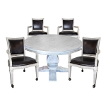 Montecito 48-in Poker Table and Dining Top with 4 Arm Chairs